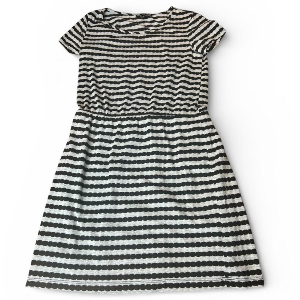 Dress S Black and Gray Patterned